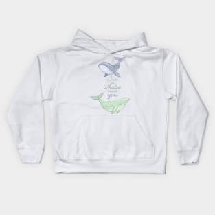 Save the whales inside you Kids Hoodie